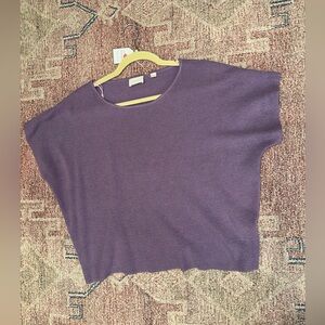 Cyrus Dolman short sleeve purple knit sweater size medium soft